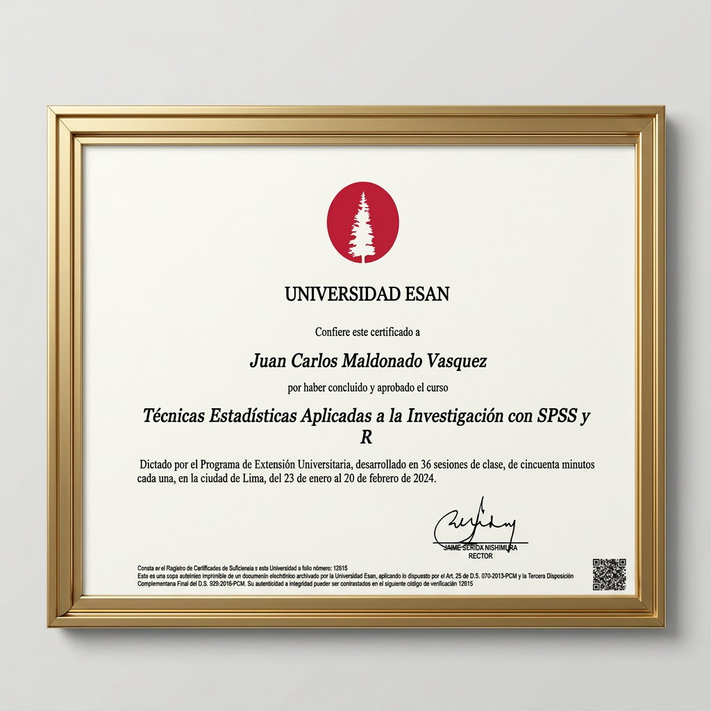 Certificación ESAN en Técnicas Estadísticas Aplicadas